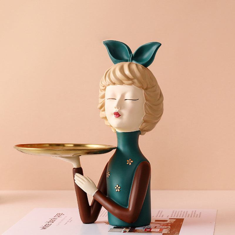 Rynx Creative Tray Girl Figure Key Holder