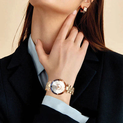 RYNX | Waterproof Women'S Watch With Starry Clear Diamond Dial