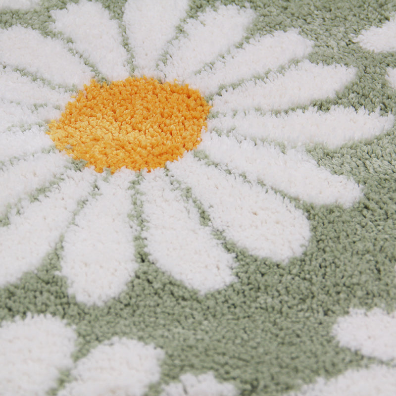 Rynx | Cute Daisy Bath Mat, Floral Bathroom Rug, Multiple Sizes