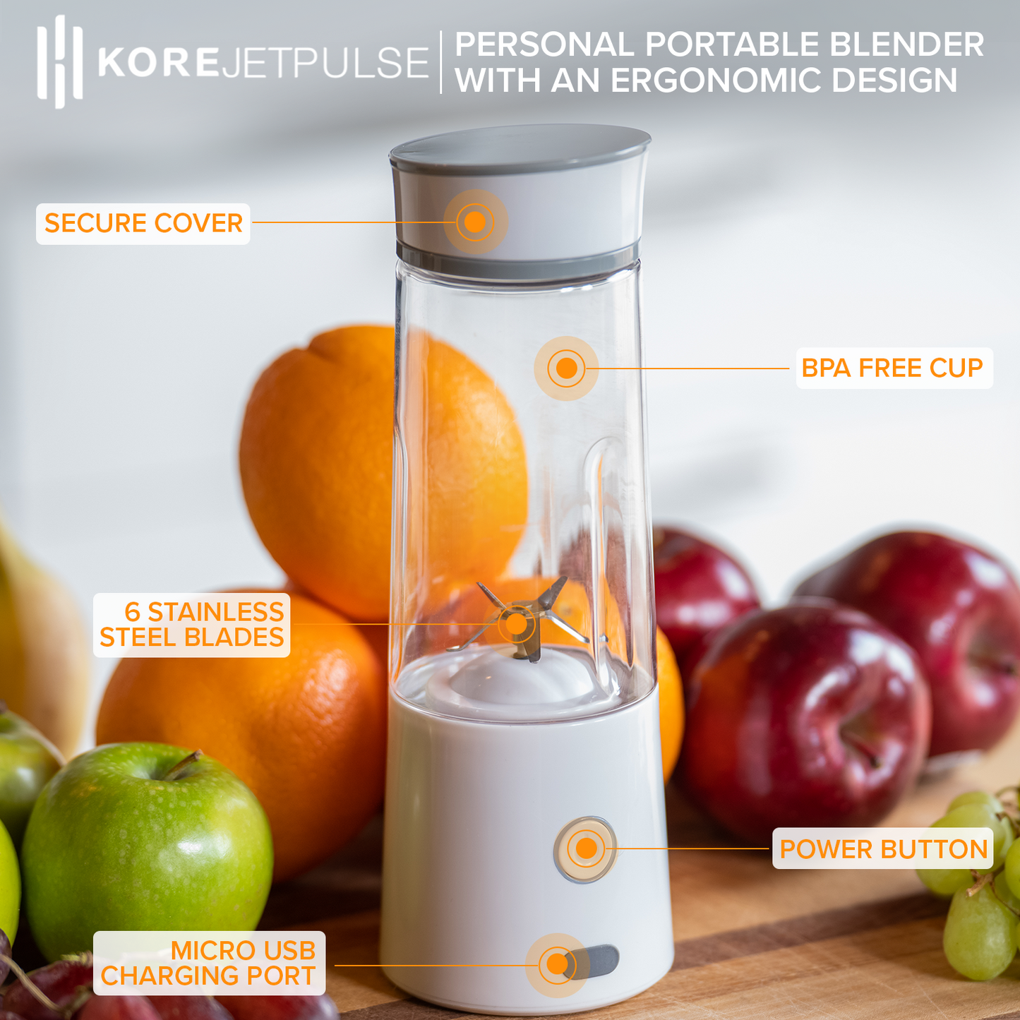 Rynx | Smoothies Without Borders – KoreJetPulse Travel Blender