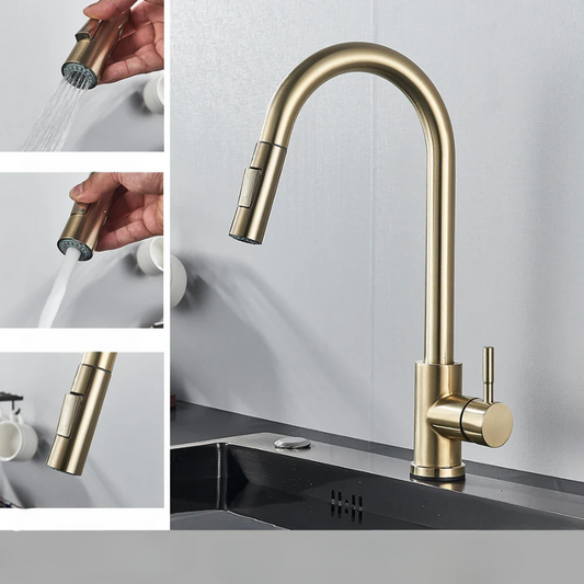Rynx | AquaFlex – Flexible Kitchen Faucet with Pull-out Spray Head