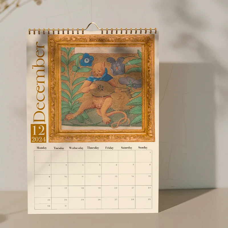 Rynx | Strange Medieval Cats Wall Calendar 2024