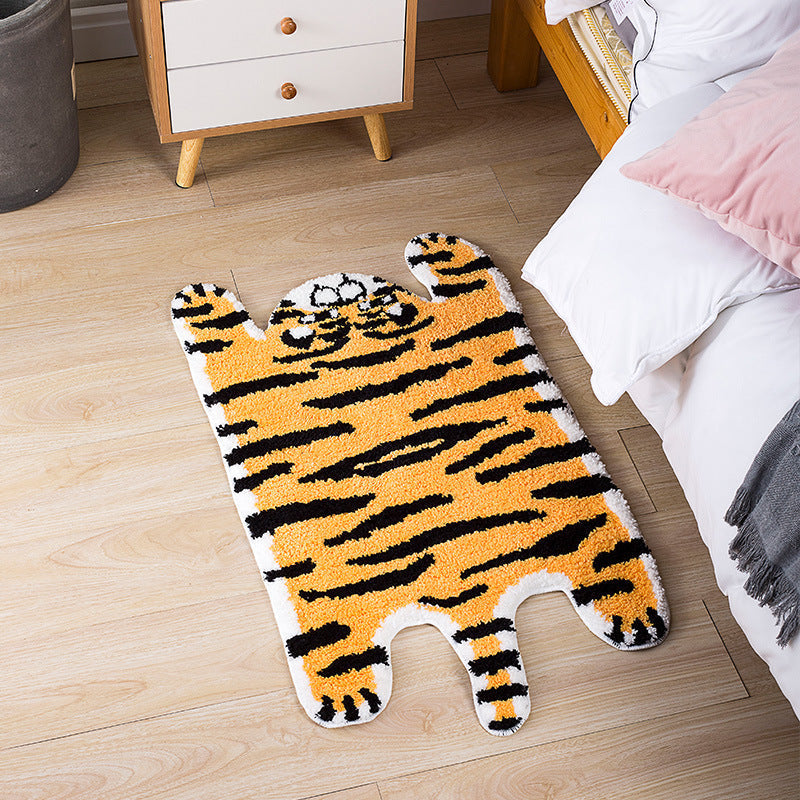 Rynx | Cartoon Tiger Bathroom Rug Bedroom Rug, Cute Animal Soft Plush Water-absorbent Rug, Machine Washable