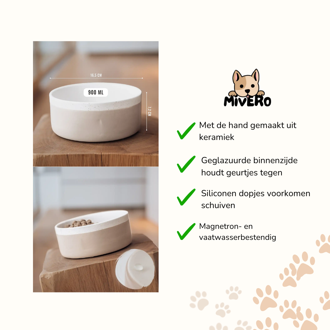 Rynx | HushDish - Ceramic Non-slip Dog Bowl