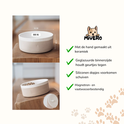 Rynx | HushDish - Ceramic Non-slip Dog Bowl
