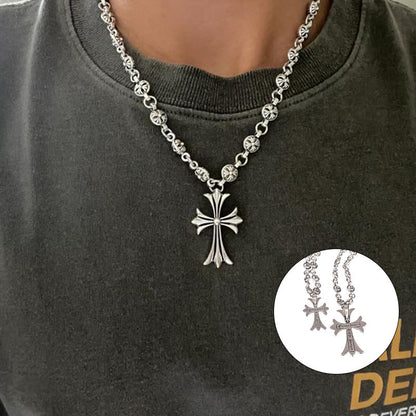 RYNX | Gothic Cross Pendant Necklace 80cm 31.5"