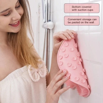 Rynx | Shower Foot & Back Cleaner, Non-Slip Bathroom Silicone Massage Pad