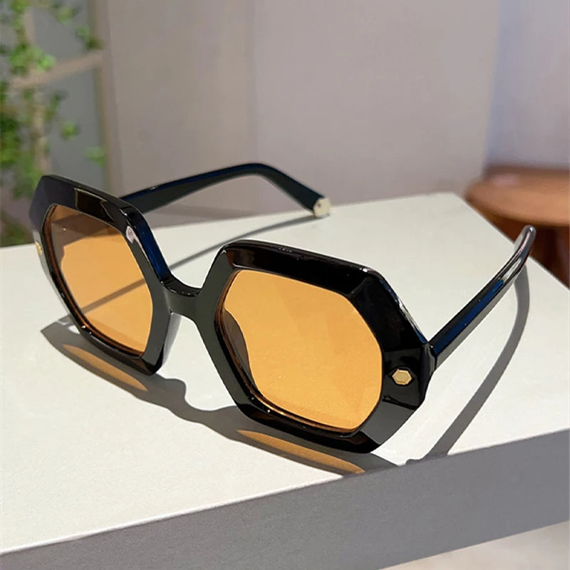 RYNX | Trendy Oversized Sunglasses for Women Yellow