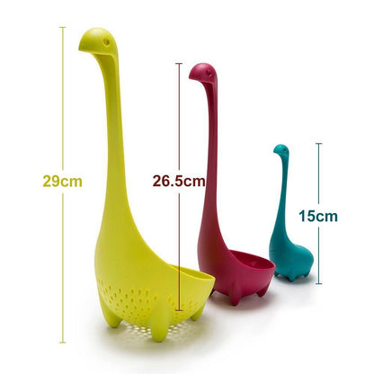 RYNX | Nice Loch Ness Monster Set Strainer, Soup Ladle, Tea Strainer