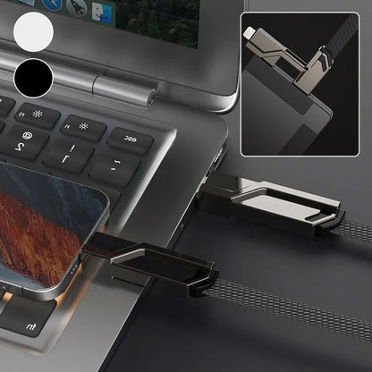 Rynx | 4-in-1 braided anti-tangle charging cable