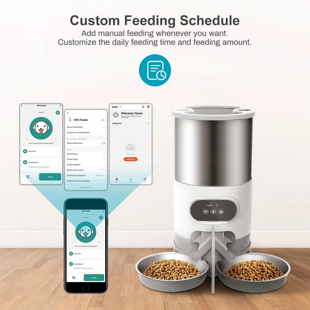 Rynx | 2-Way Splitter Automatic Smart Pet Feeding Station