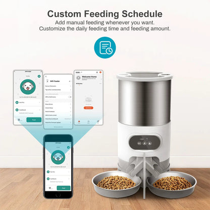 Rynx | 2-Way Splitter Automatic Smart Pet Feeding Station