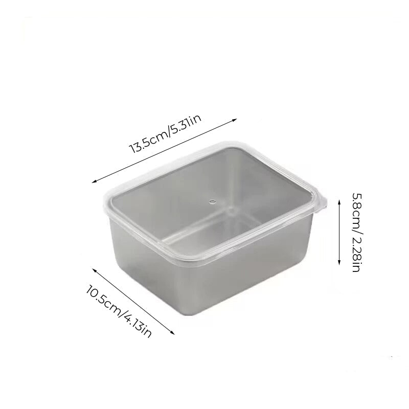 Rynx | Stainless steel square plate (with lid)