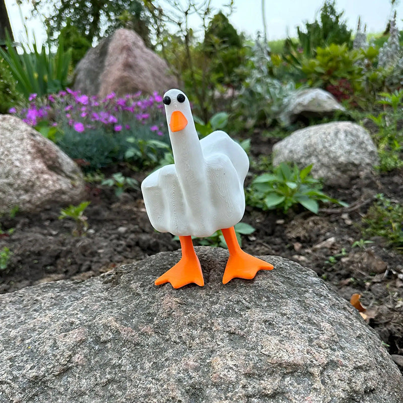 Rynx | Duck ornament in the shape of the middle finger