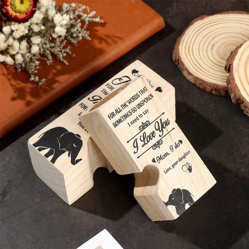 Rynx | LäChle Much More - Wooden Candle Holder With Candle Gift For Your Loved Ones