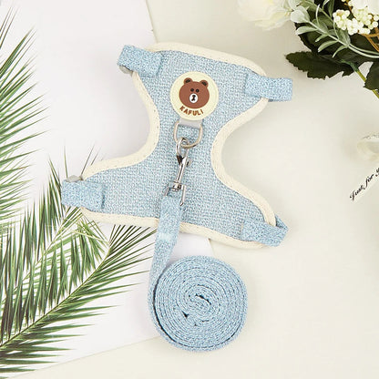 Rynx | Outdoor Rabbit & Guinea Pig Harness and Leash Set - Linen Pet Vest for Small Animals