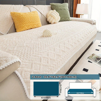 Rynx | 1pc Sofa Slipcover - Pet Dog Friendly, Fuzzy Non-Slip, Breathable Sofa Cover for Bedroom, Office, Living Room Decor