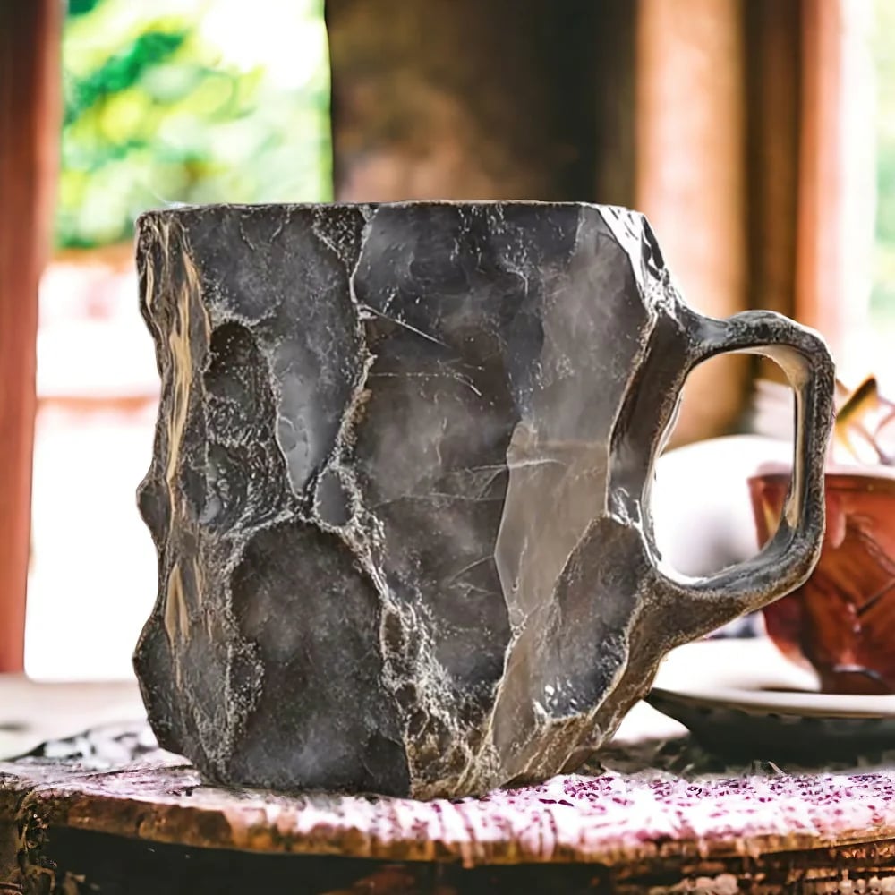 RYNX | Luxury Crystal Coffee Mug for Home Gray
