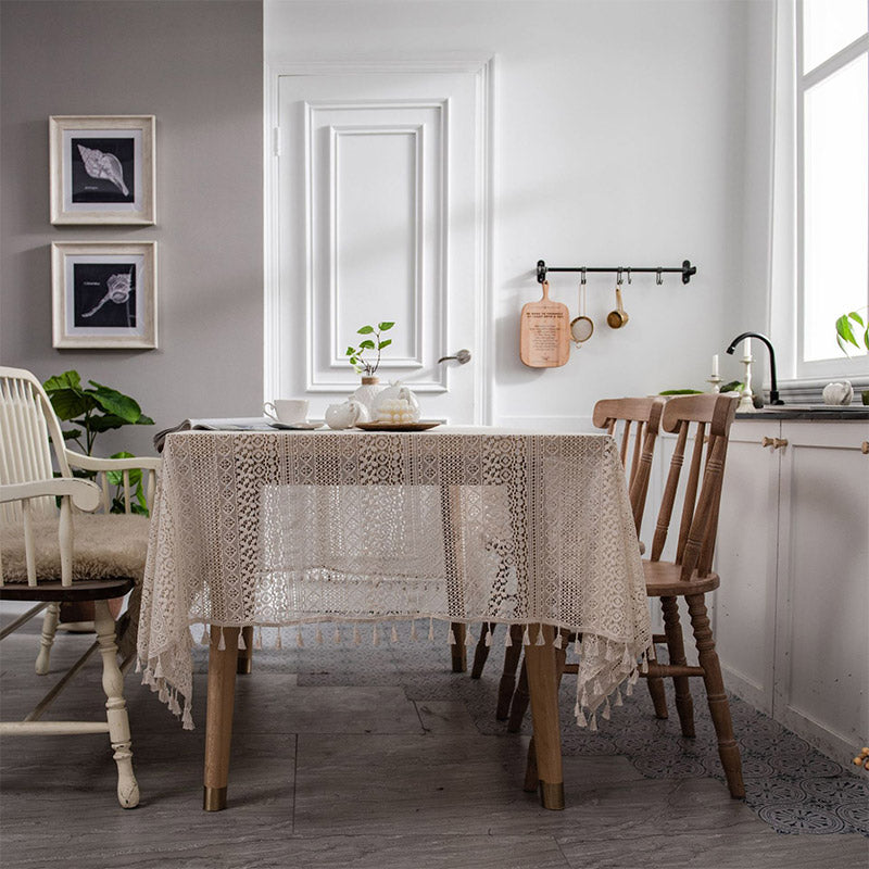 Rynx | Bend Hollow-Out Tassel Tablecloth