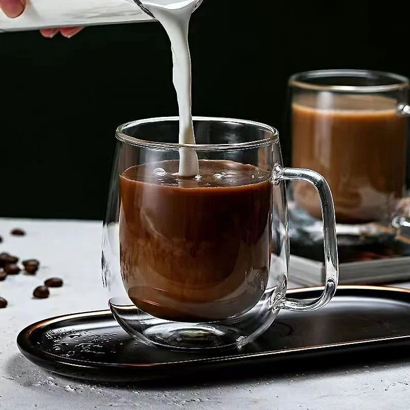 Rynx | Double-walled heat-resistant borosilicate glass mug
