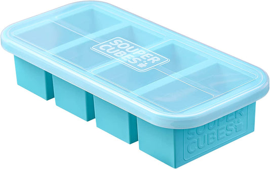 Rynx | Souper Cubes 1-cup Extra-Large Silicone Freezer Tray With Lid