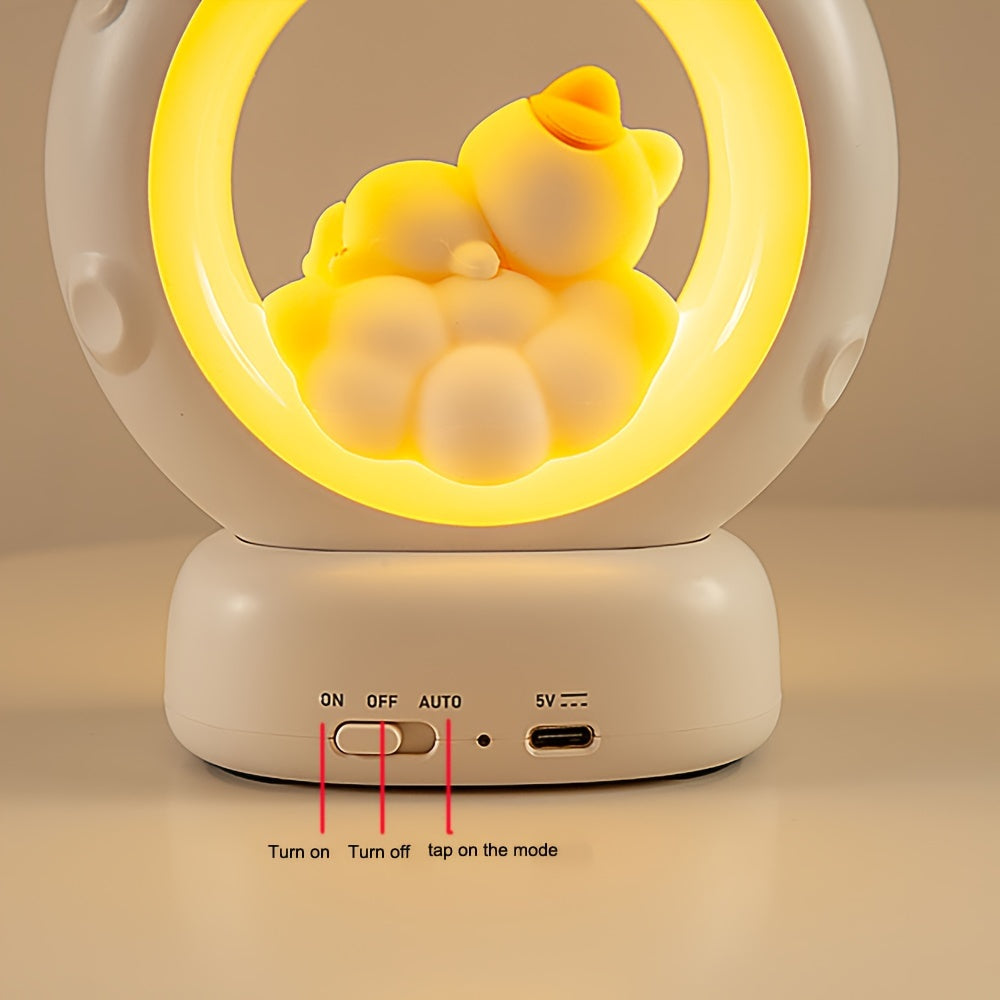 Rynx | SleepyCat - Cute Cat Night Light with USB Rechargeable Battery and Dimmable Light