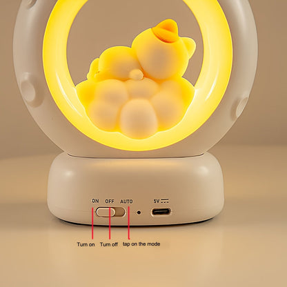 Rynx | SleepyCat - Cute Cat Night Light with USB Rechargeable Battery and Dimmable Light