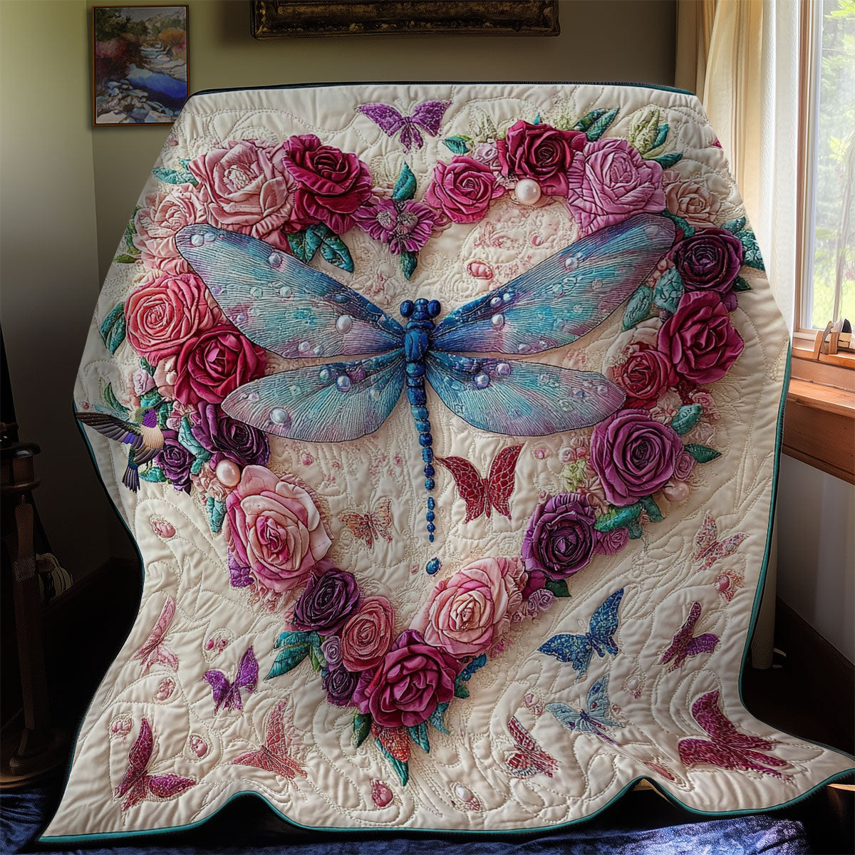 Rynx | Heart Flower Dragonfly Quilt