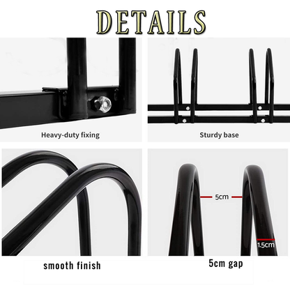 RYNX | Bicycle Upto 3 Bike Stand Rack Storage Floor Parking Holder Cycling Portable Stands Wws
