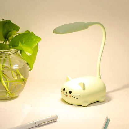 Rynx | Mini Cartoon Cat LED Eye Protection Reading Light USB Rechargeable Desk Lamp