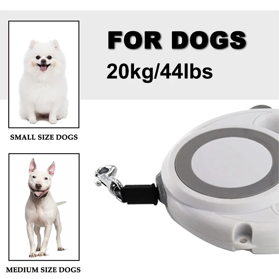 Rynx | 5m Retractable Dog Leash with Anti-Slip Handle and One-Handed Brake for Small to Medium Dogs