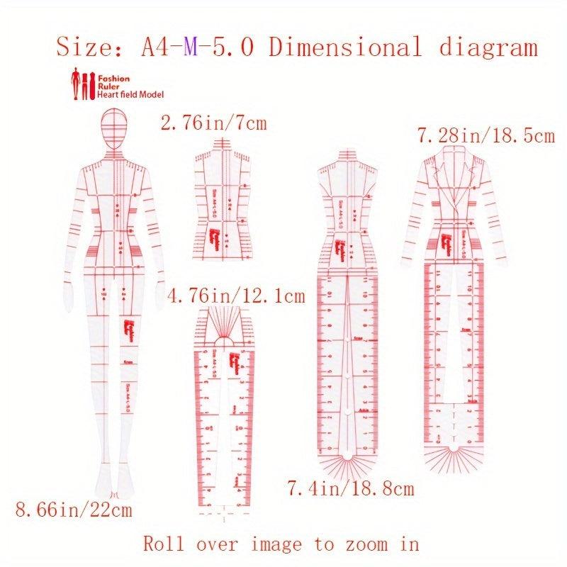 Rynx | Fashion Designer's Acrylic Sketch Line - Ultimate Guide for Human Figures and Clothing Designs
