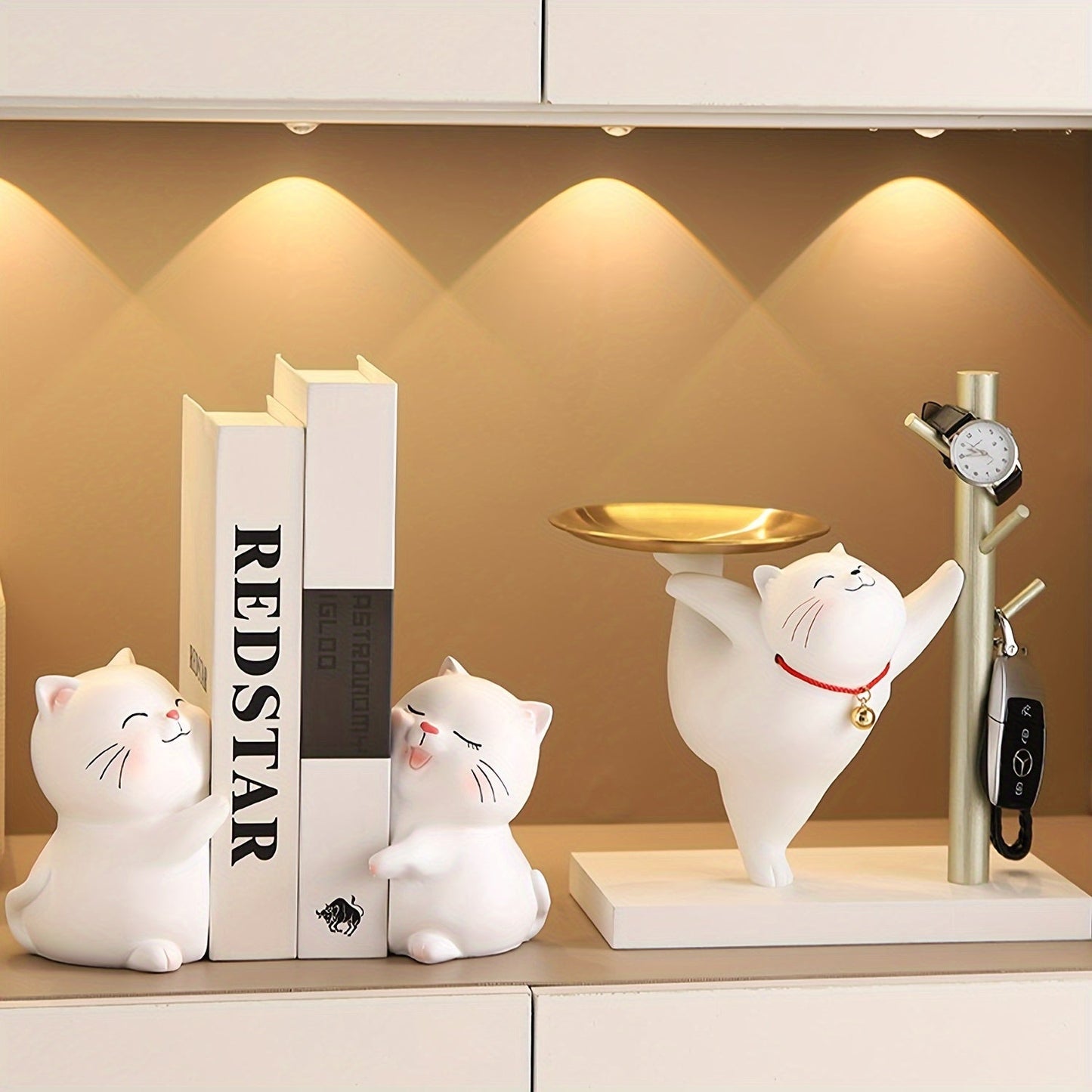 Rynx | LoveCats - Charming Cat Bookends - Perfect for Home & Office Decoration