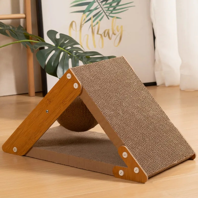 Rynx | Cat Scratcher Sisal Ball with Scratch-Resistant Sofa Protector and Claw Grinding Post