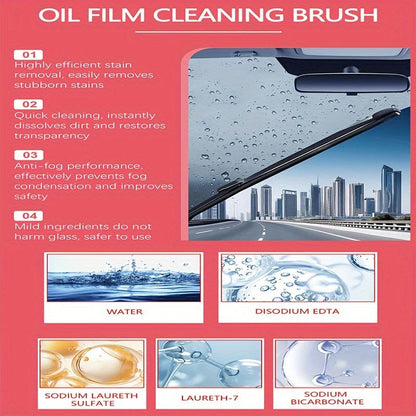 Rynx | 2024 New Windshield Glass Cleaning Brush - Multipurpose Oil and Fog Remover | Strong Coating for Rain-Resistant Shine