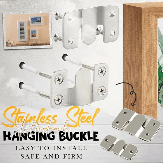 Rynx | Interlock Hanging Clip — Stainless Steel Wall Art Hooks with Secure Hold (5 Pieces)