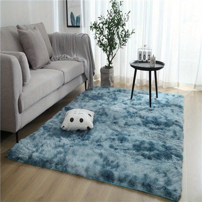 Rynx | 1pc Soft Plush Area Rug - Non-Slip Fuzzy Shaggy Bedside Carpet, Tie-Dyed Living Room Rug, Pet Friendly, Bedroom and Home Decor