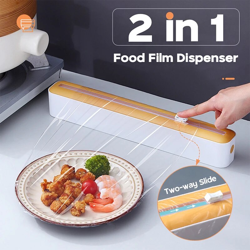 Rynx | Magnetic Kitchen Wrap Dispenser with Cutting Mechanism | Multi-purpose Organizer for Foil, Film & Paper