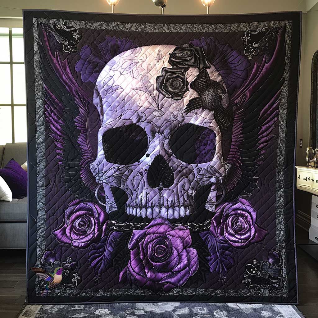 Rynx | Skull of the Fallen Roses Quilt