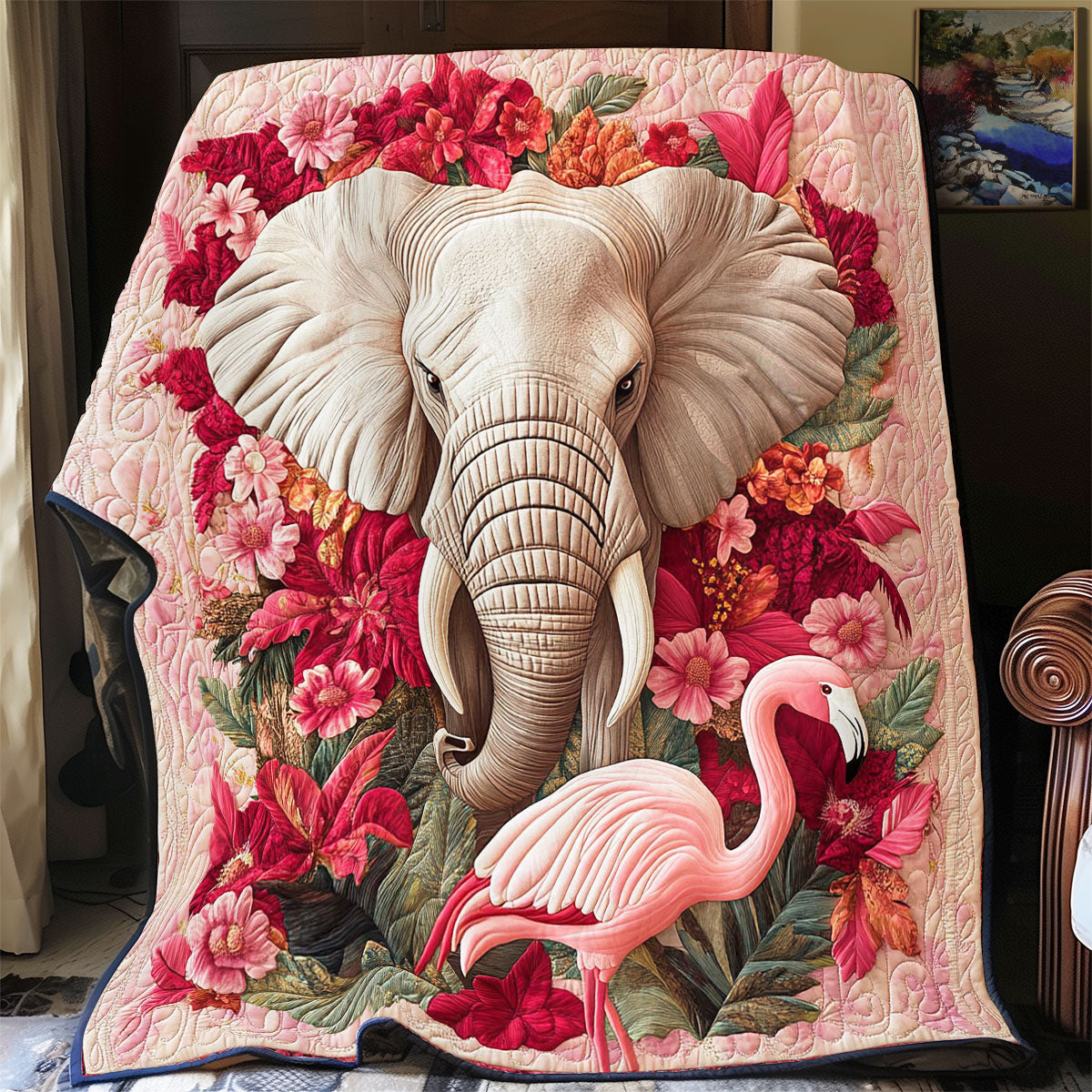 Rynx | Mystic Elephant and Flamingo Quilt