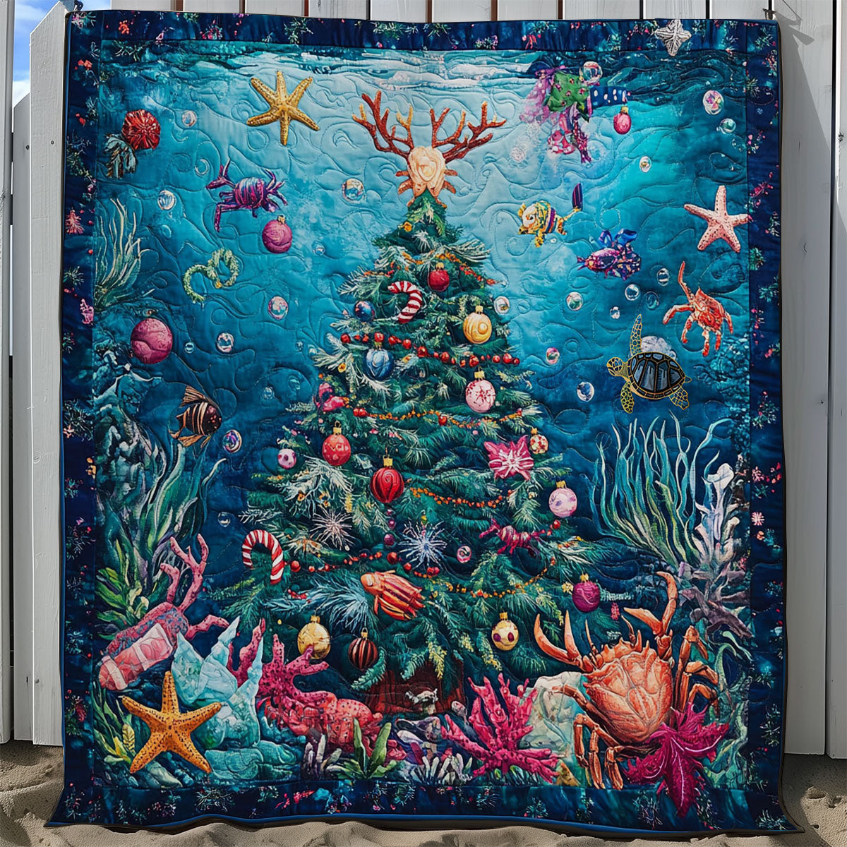 Rynx | Ocean Christmas Tree Quilt