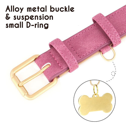 Rynx | Soft Leather Padded Dog Collar Adjustable and Durable for Small and Medium Dogs