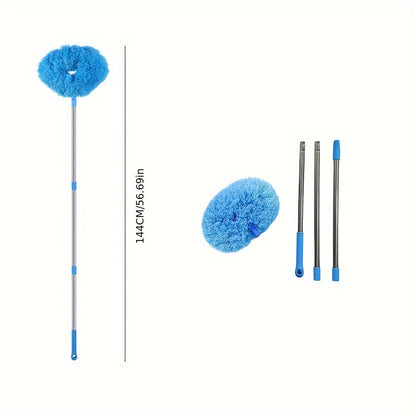 Rynx | Extendable Ceiling Fan Cleaner Duster - Removable and Washable Microfiber Brush, Reaches High Ceilings - Dust Removal for Fans, Furniture, Cars & More - Ideal for Bedroom, Living Room, and Wall Cleaning