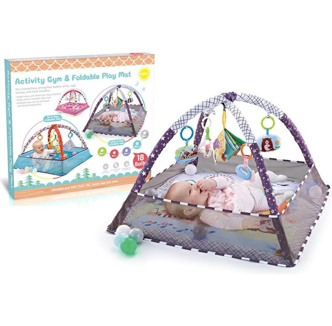 Rynx | Baby Activity Gym & foldable play mat with 18 balls