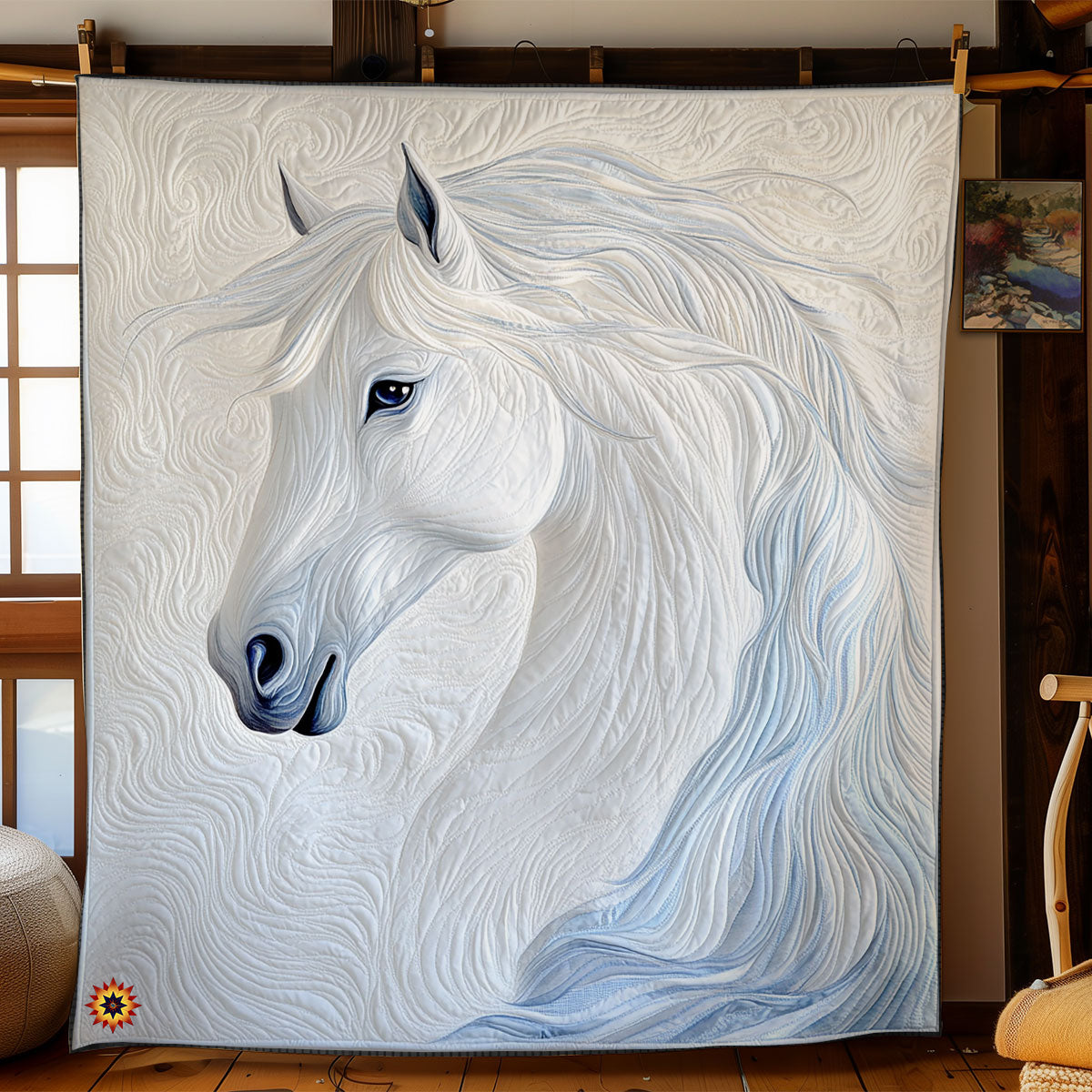 Rynx | Abstract Blue Horse Blanket
