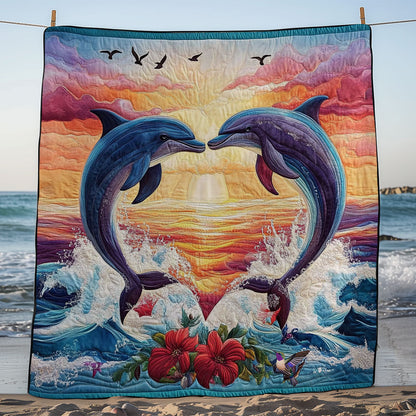 Rynx | Heart Sunset Dolphin Quilt