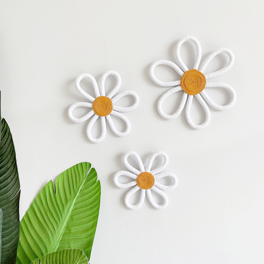 Rynx | 3 Pcs - Bohemian Daisy Flower Wall Decor