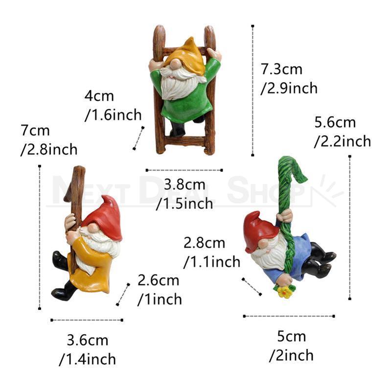 Rynx | 3 Pcs - Resin gnome Pot clamps