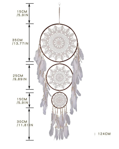 Rynx | 3 Rings Circle Large Boho Dream Catcher