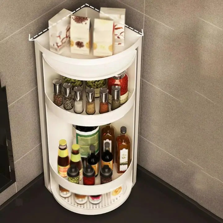 Rynx | 3 layers - Multifunctional 360° corner shelf organizer